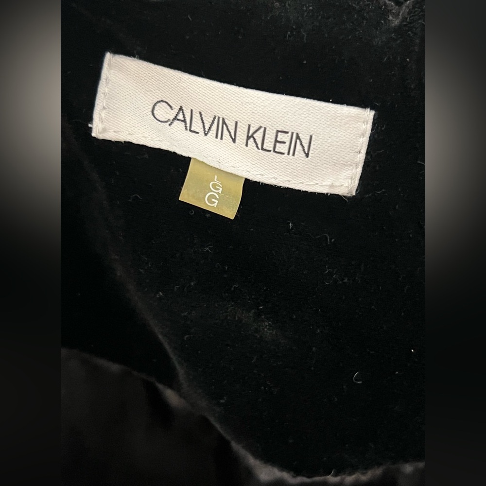 Calvin Klein Black Quilted Velvet Puffer Vest